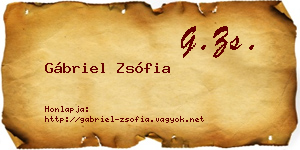 Gábriel Zsófia névjegykártya